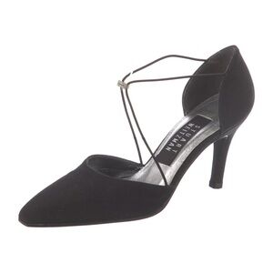 Stuart Weitzman Black Pointed-Toe Heels Vintage 90s